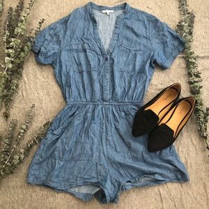 Charlotte Russe Denim Romper
